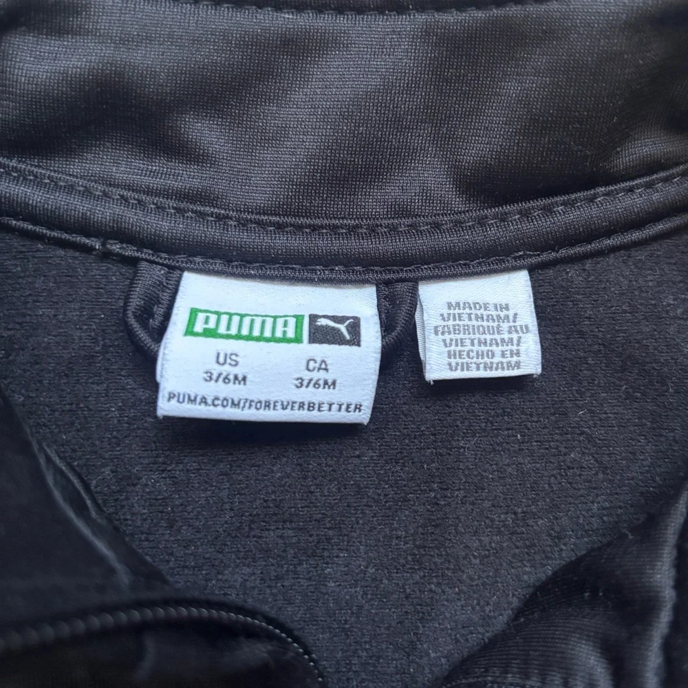 Puma Baby Boy Black & White Track Suit / Pants and Zip Up Jacket 3-6 Months - Picture 8 of 10